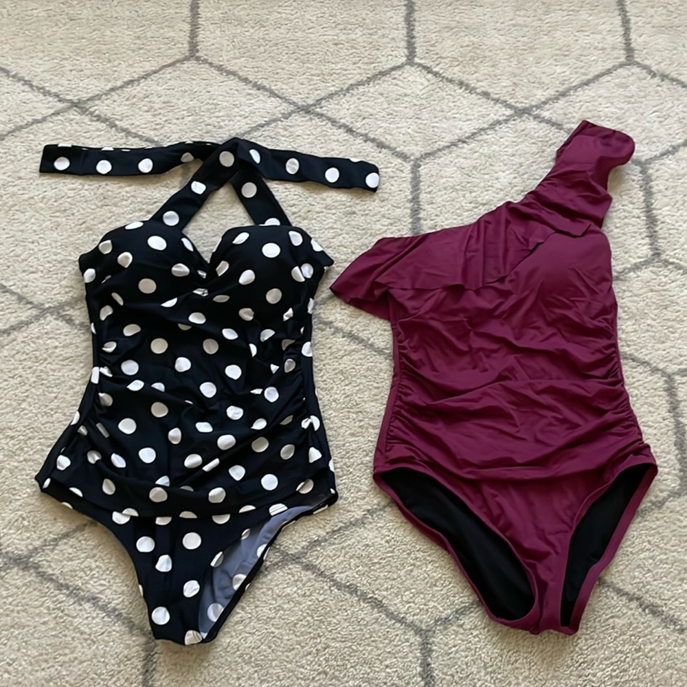 2 EUC one pieces, super flattering!